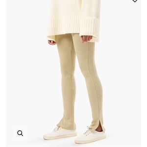 WeWoreWhat Ribber Flare Pant in Oat